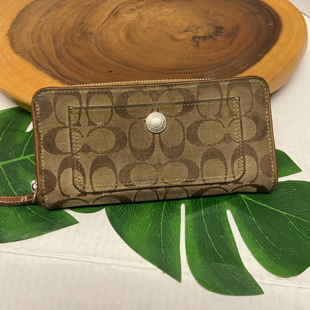 COACH Canvas Zippered Wallet